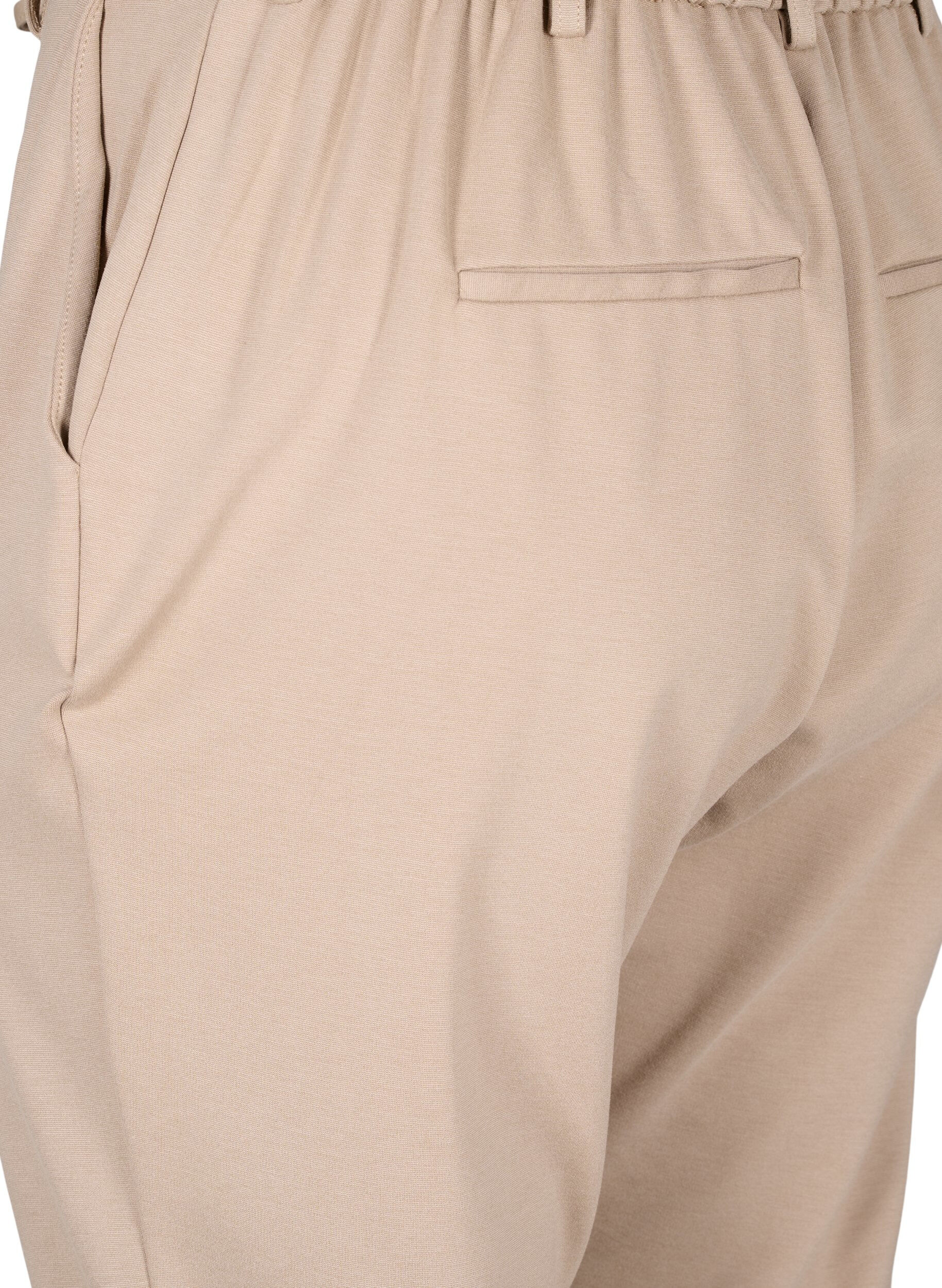 Zizzi Cropped Maddison-Hose, Beige, Packshot image number 3