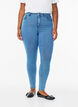 Amy Super Slim Fit Jeans mit hoher Taille, Blau, Model image number 2