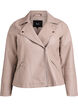 Bikerjacke aus Kunstleder, Beige, Packshot image number 0