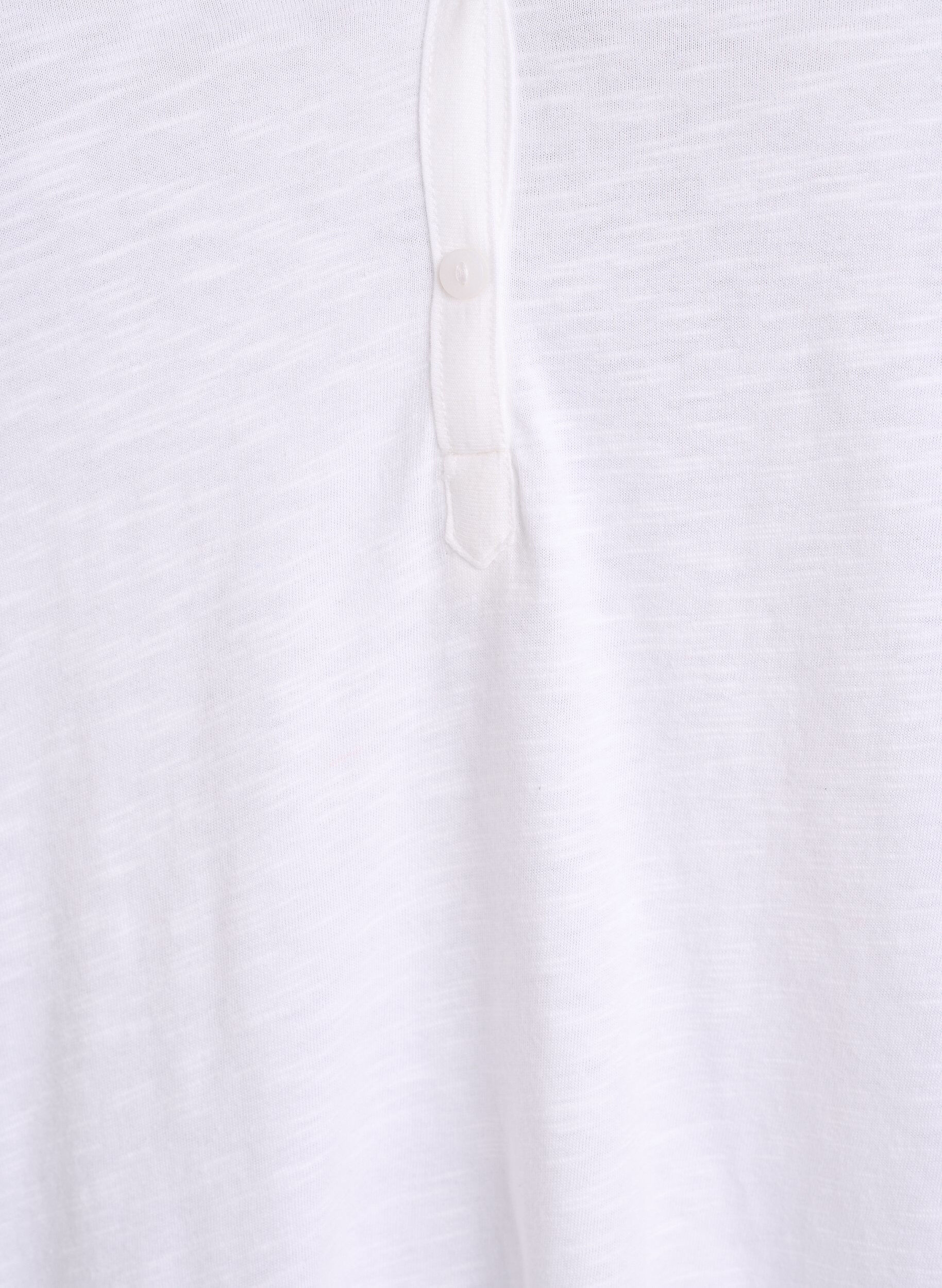 ZizziLangarmshirt mit V-Ausschnitt und Kn&ouml;pfen, Wei&szlig;, Packshot image number 2