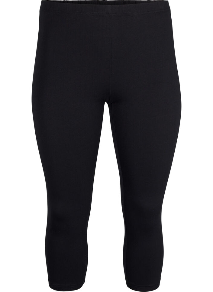 FLASH - 2-pack leggings 3/4 en coton, Noir, Packshot image number 2