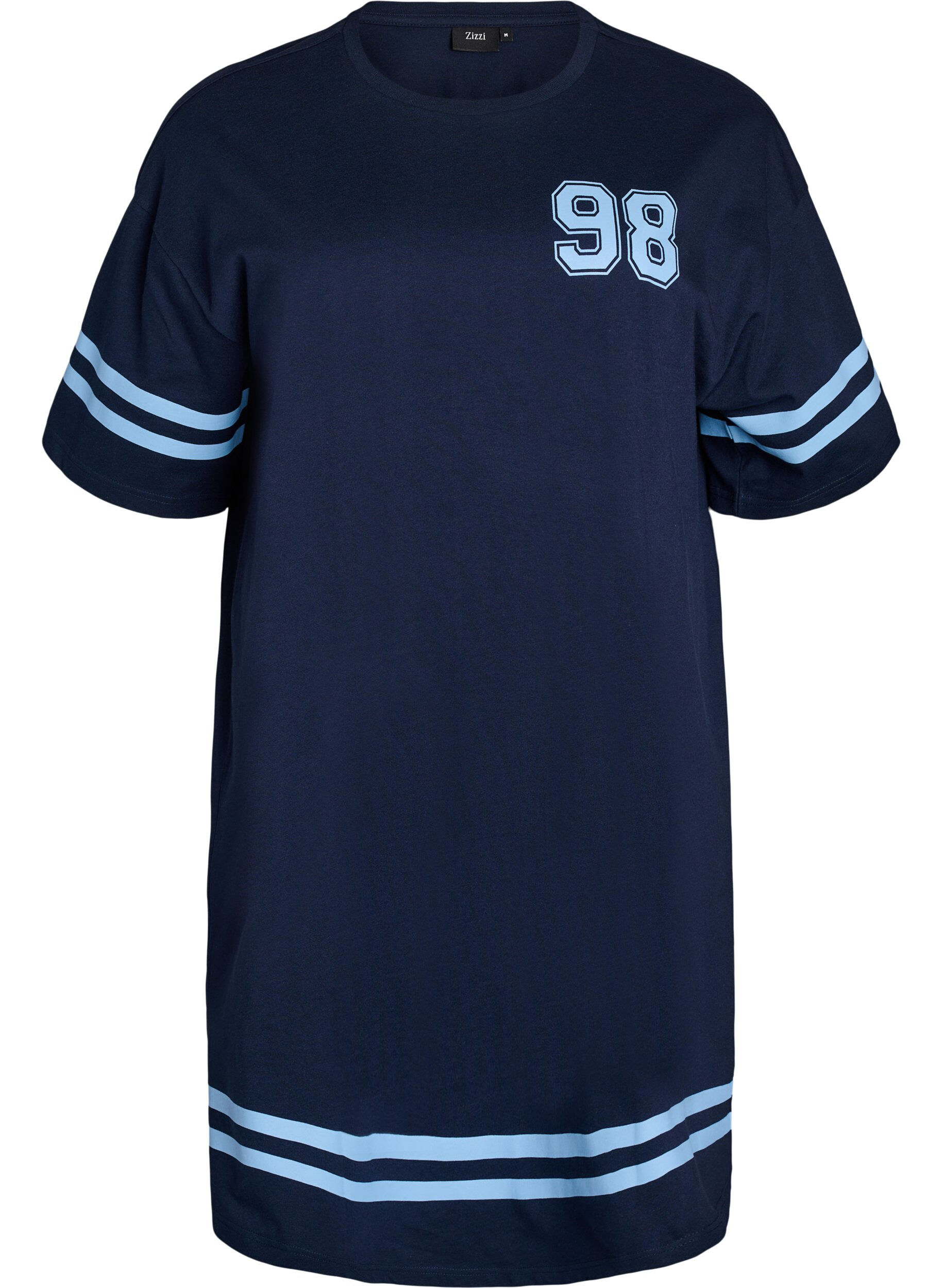 Robe T-shirt courte avec d&eacute;tails sport