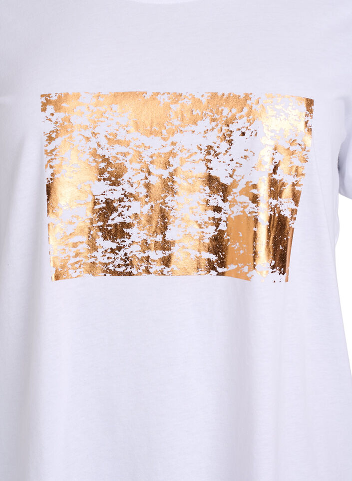 T-shirt imprim&eacute;, Blanc, Packshot image number 2