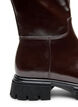 Botte haute &agrave; l'aspect l&eacute;g&egrave;rement craquel&eacute;, Marron, Packshot image number 2