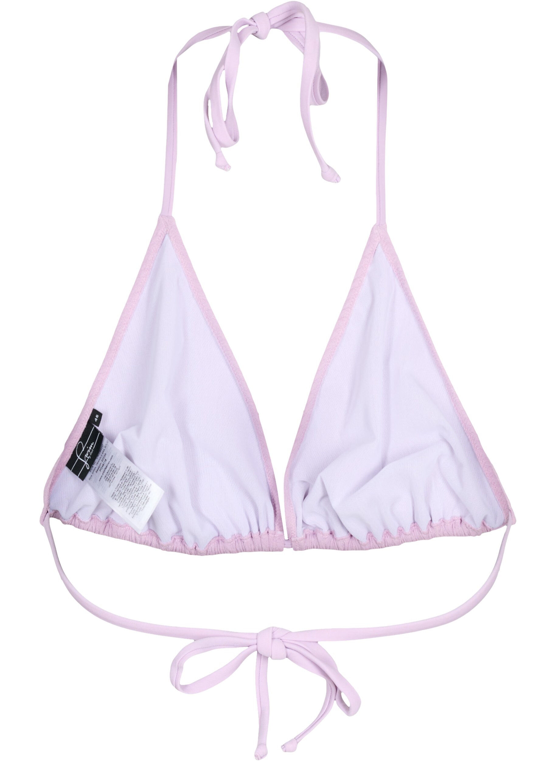 Zizzi Soutien-gorge de bikini triangulaire avec structure en cr&ecirc;pe, Violet, Packshot image number 1