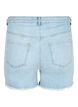 Denim-Shorts mit Distressed-Effekt, Light Blue Denim, Packshot image number 1