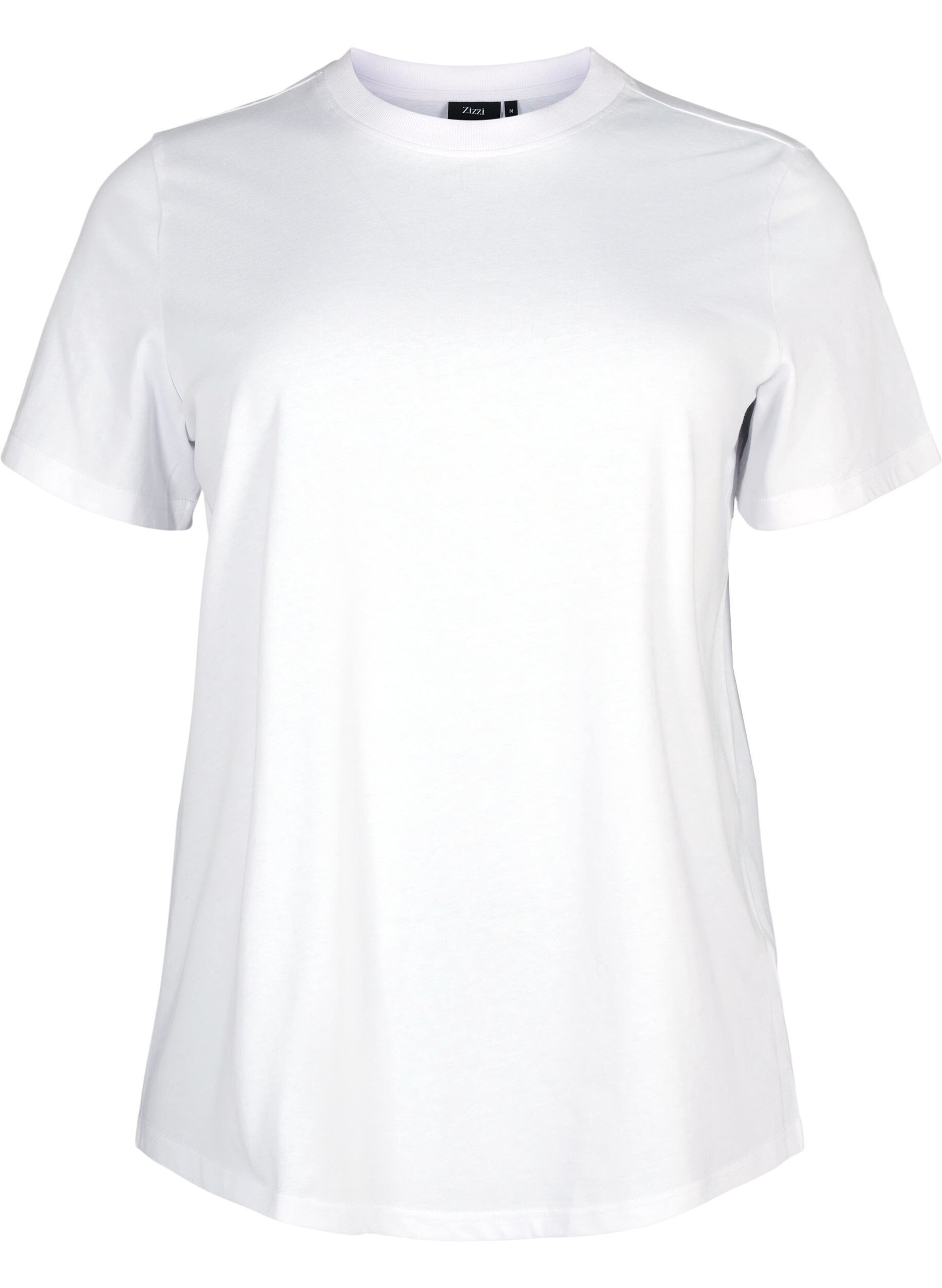 Basic-T-Shirt aus Baumwolle mit Rundhalsausschnitt