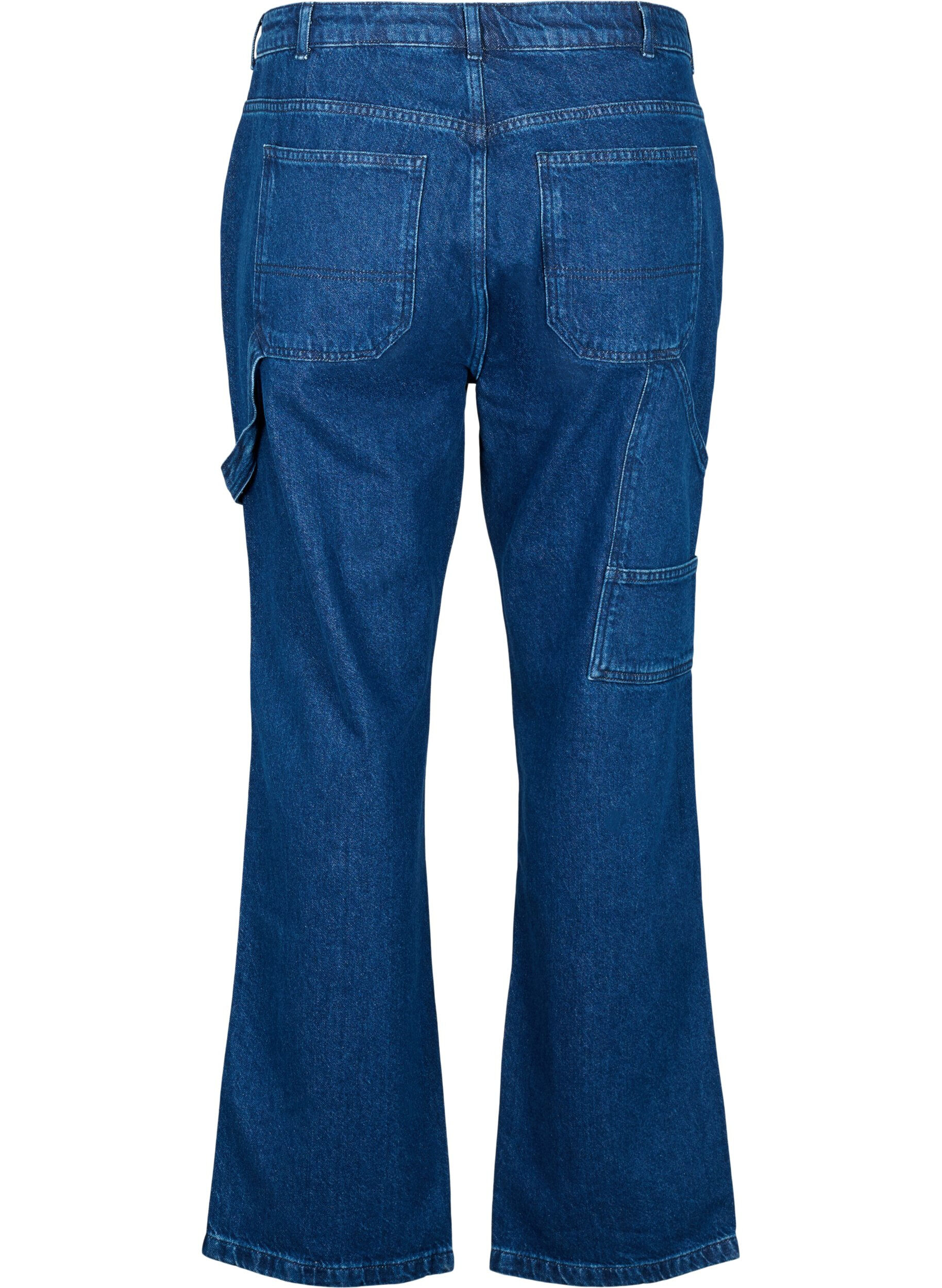 Zizzi Jeans Cargo Ajust&eacute; Droit, Dark blue, Packshot image number 1