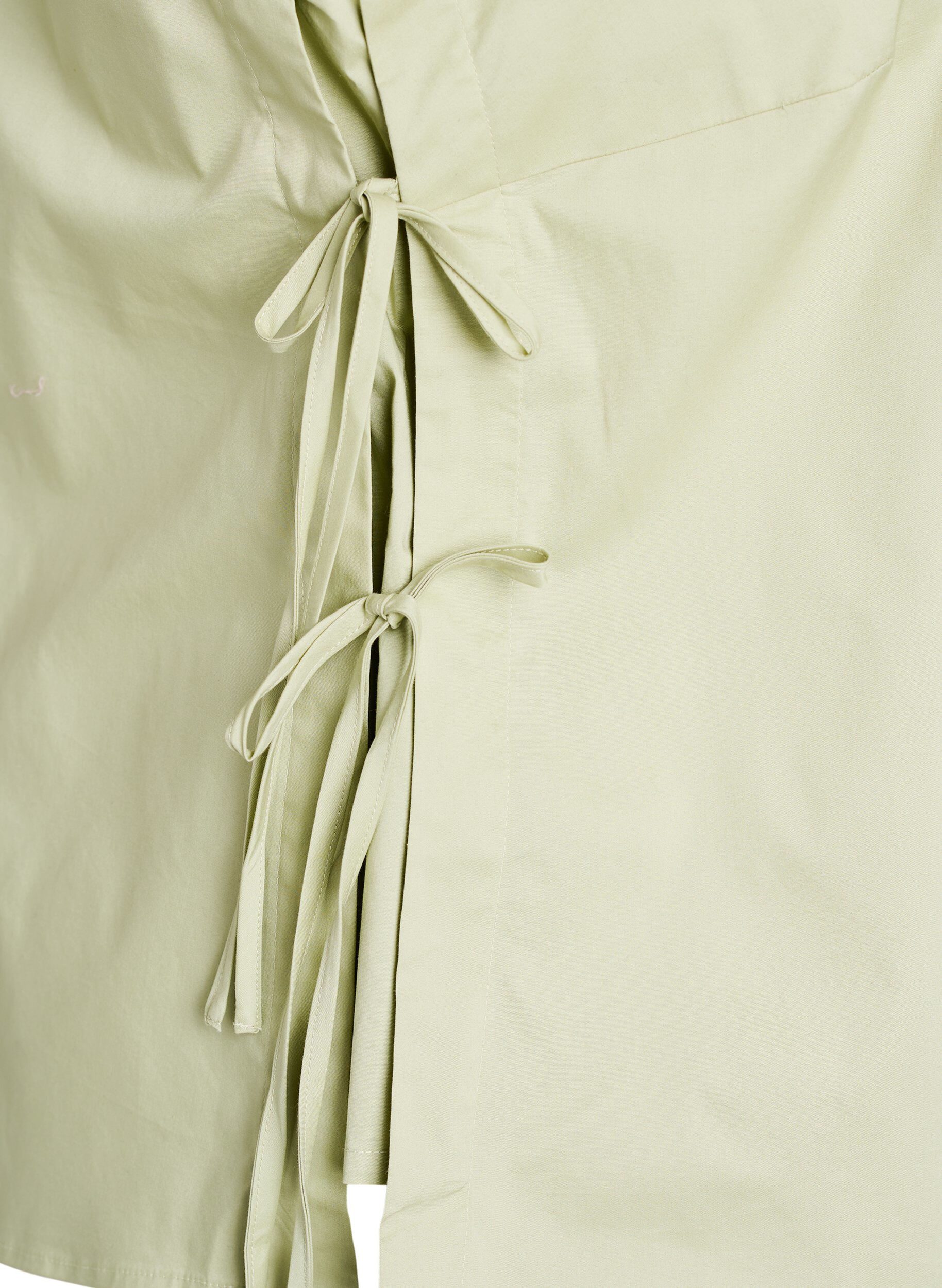 Zizzi &Auml;rmelloses Top mit Bindedetail an den Seiten, Gr&uuml;n, Packshot image number 3