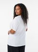 Schlaf-Top aus Bio-Baumwolle mit Lochstickerei, Wei&szlig;, Model image number 2