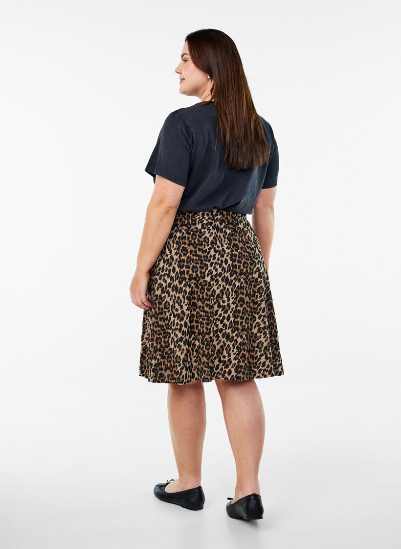 2-pack jupes patineuse en viscose, Noir, Model image number 1