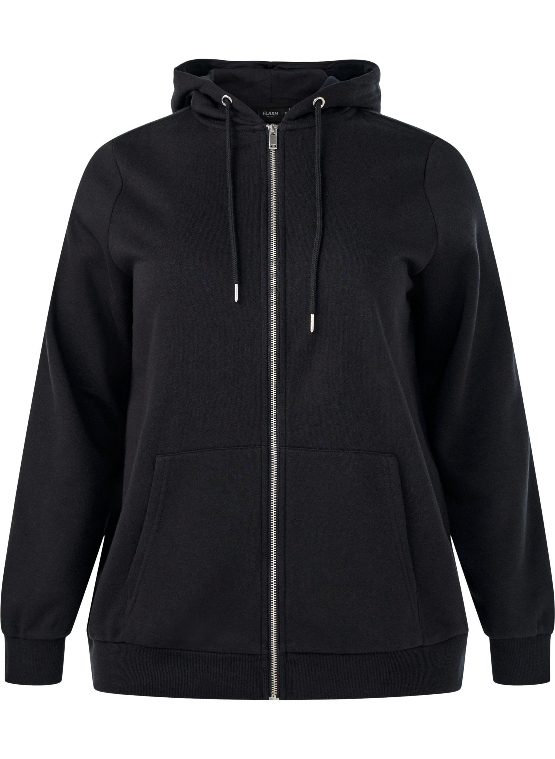 Kapuzensweatshirt mit Rei&szlig;verschluss und Taschen
