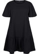 Robe &agrave; manches courtes en coton &agrave; une coupe &eacute;vas&eacute;e, Noir, Packshot image number 0