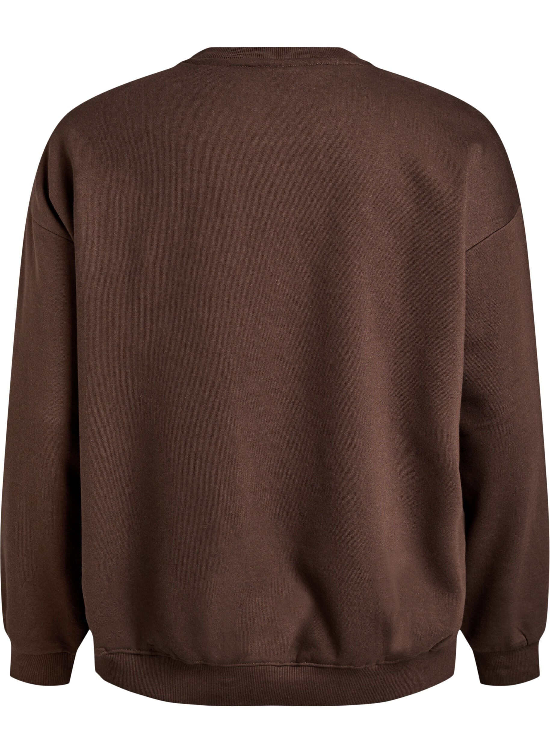Zizzi Sweatshirt avec motif, Marron, Packshot image number 1