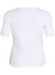 T-shirt basic c&ocirc;tel&eacute; avec col rond, Blanc, Packshot image number 1