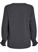 Blouse avec poignets smock&eacute;s et col en V, Gris anthracite, Packshot image number 1