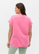 Meliertes T-Shirt aus Baumwolle, Fandango Pink Mél, Model image number 1
