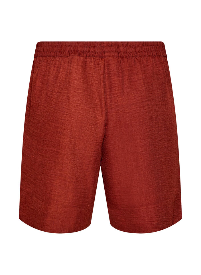 Shorts mit Taschen und hoher Taille, Rot, Packshot image number 1