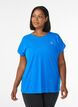T-shirt de sport couleur unie, Bleu intense, Model image number 0