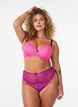 Soutien-gorge avec dentelle et bonnets coqu&eacute;s, Rose, Model image number 1