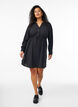 Knielanges Kleid mit Bindegürtel, Schwarz, Model image number 1