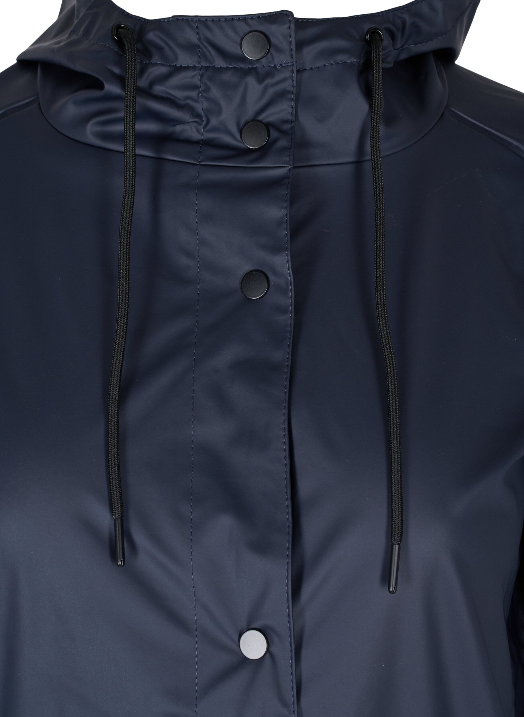 Zizzi Regenjacke mit Kapuze und Knopfverschluss, Night Sky, Packshot image number 2
