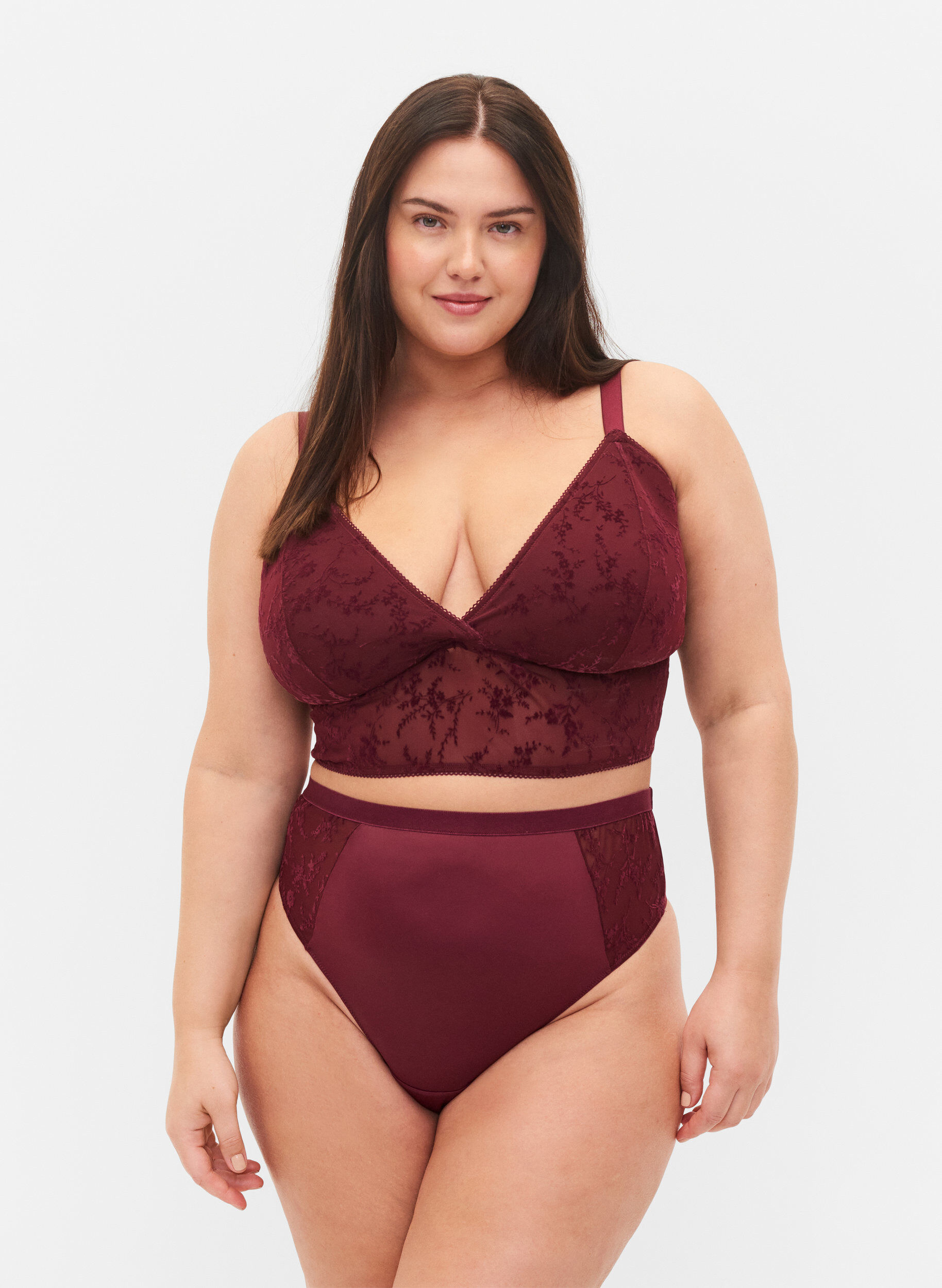 Zizzi String &agrave; taille normale, Bordeaux Ass, Model image number 0