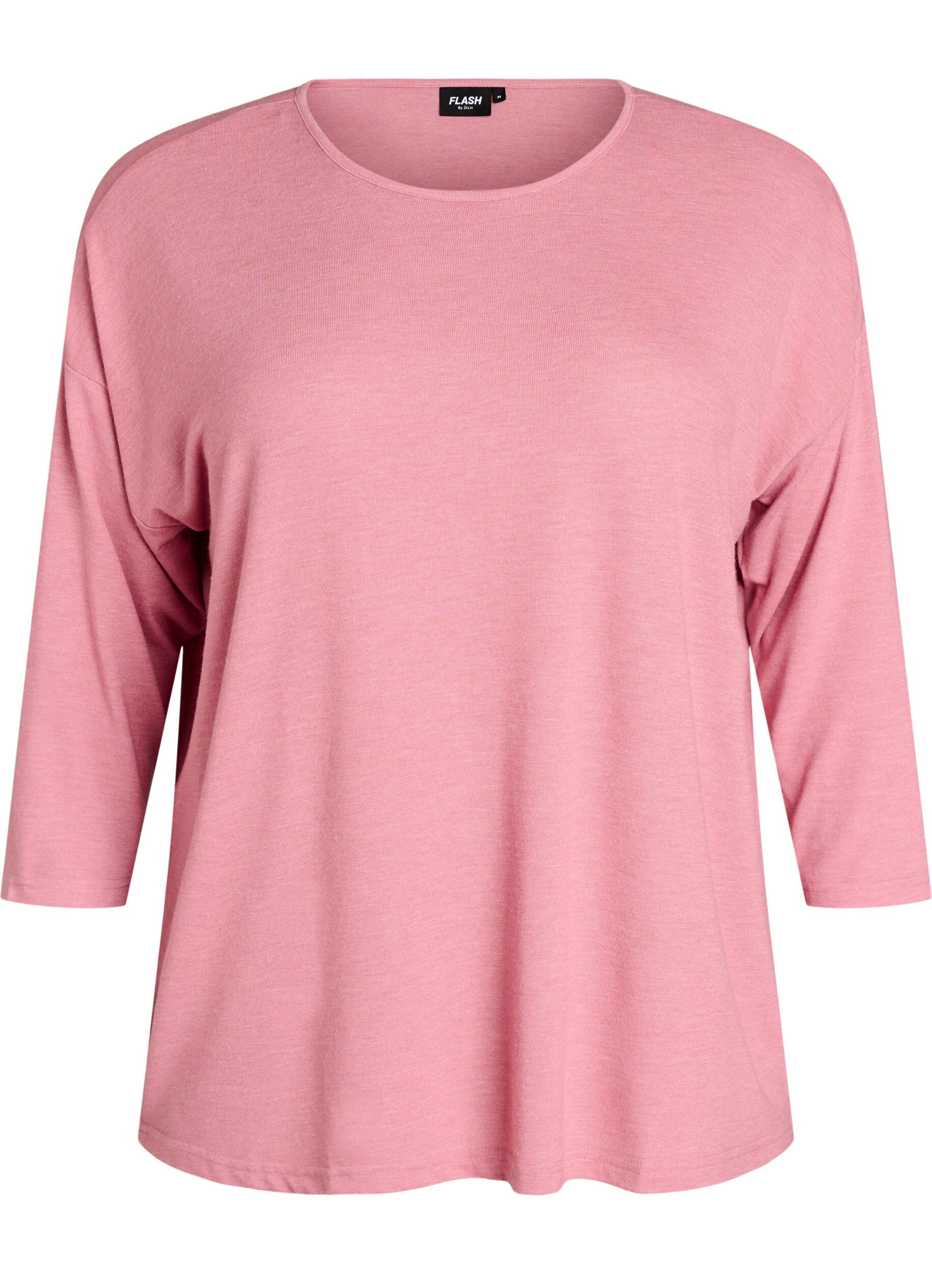 ZizziBluse aus Jersey mit 3/4-&Auml;rmeln, Rot, Packshot image number 0