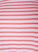 T-shirt long oversize ray&eacute; en coton bio, Violet, Packshot image number 2