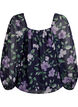 Chemisier en mousseline avec imprim&eacute; floral et manches longues, Bleu, Packshot image number 1