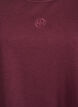 Robe sweat courte avec volants, Bordeaux foncé, Packshot image number 2