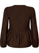 Blouse avec smocks et manches longues, Marron, Packshot image number 1