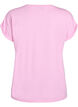 T-shirt &agrave; manches courtes en coton m&eacute;lang&eacute;, Rose, Packshot image number 1