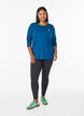 Haut de sport &agrave; manches 3/4, Bleu, Model image number 1