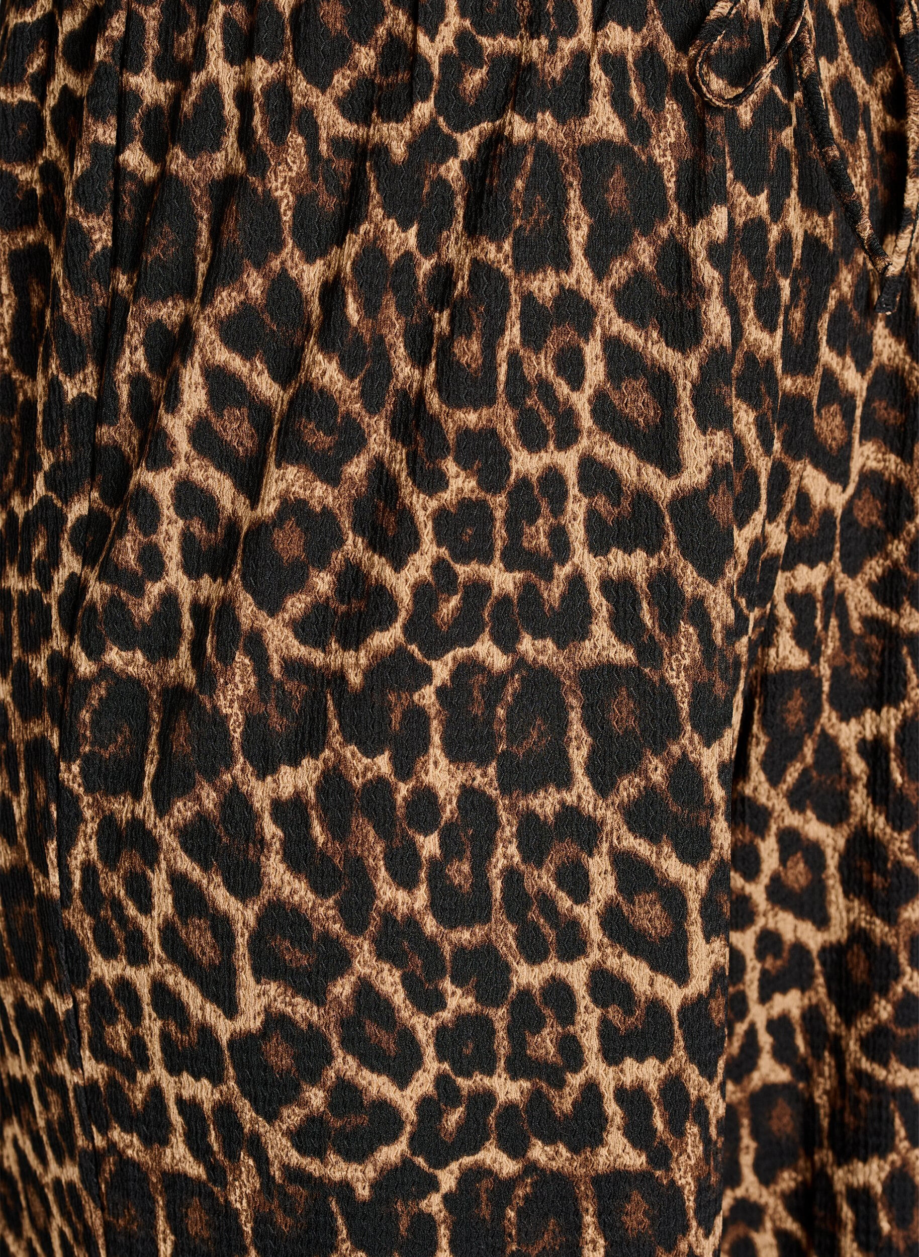 ZizziPantalon large en tissu l&eacute;ger et textur&eacute;, Noir, Packshot image number 2