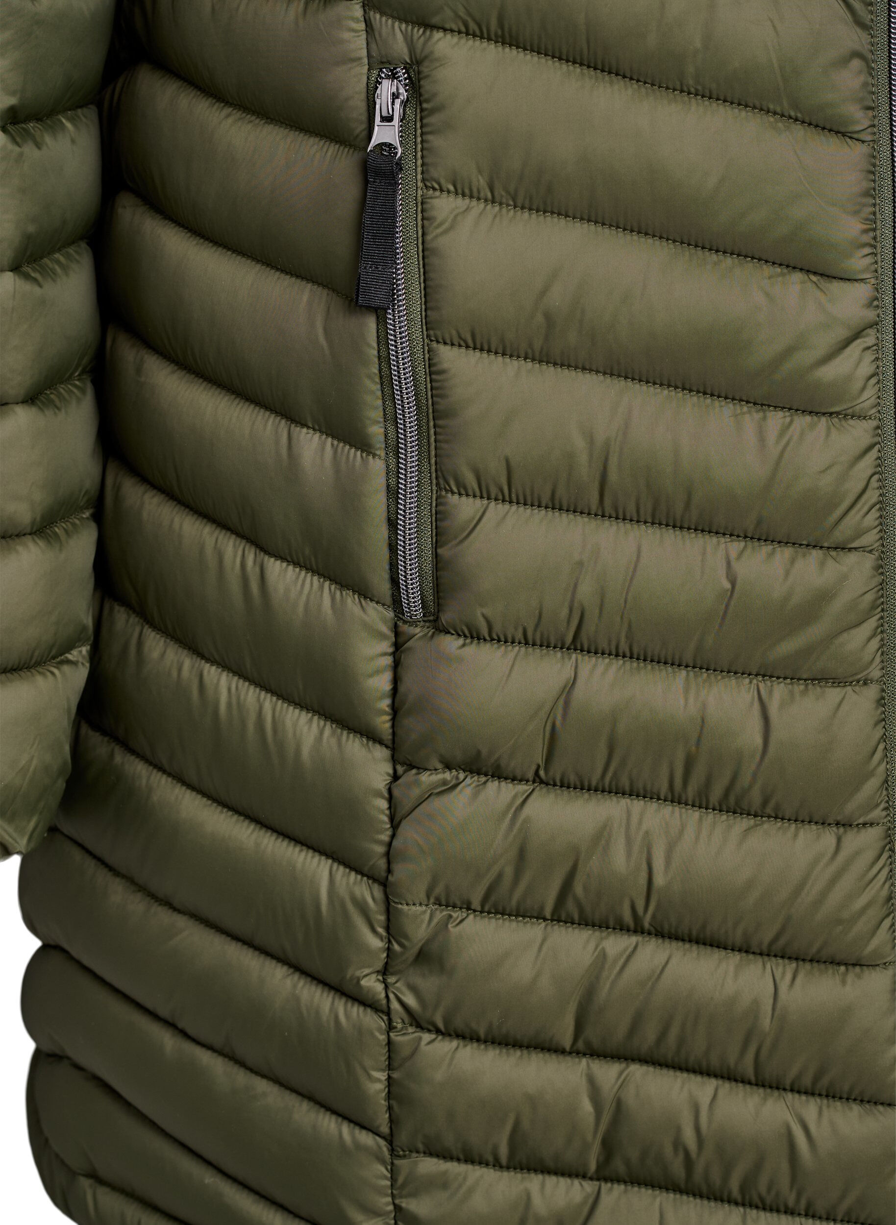 ZizziVeste l&eacute;g&egrave;re avec poches et capuche amovible., Vert fonc&eacute;, Packshot image number 3