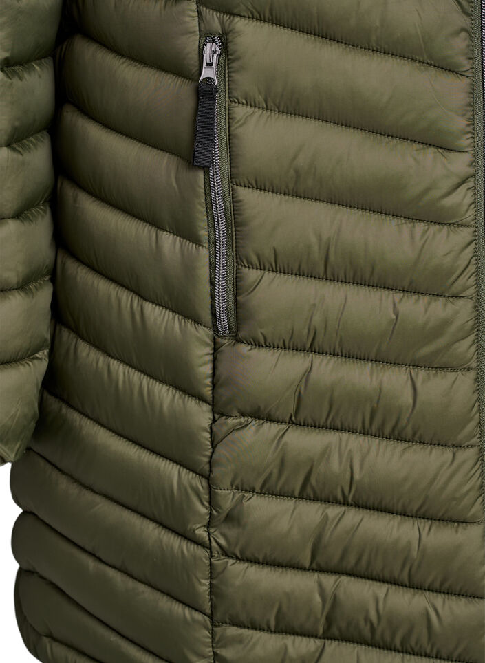 Veste l&eacute;g&egrave;re avec poches et capuche amovible., Vert fonc&eacute;, Packshot image number 3