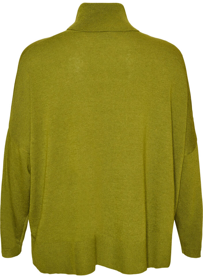 Rollkragenpullover mit lockerer Passform, Gr&uuml;n, Packshot image number 1