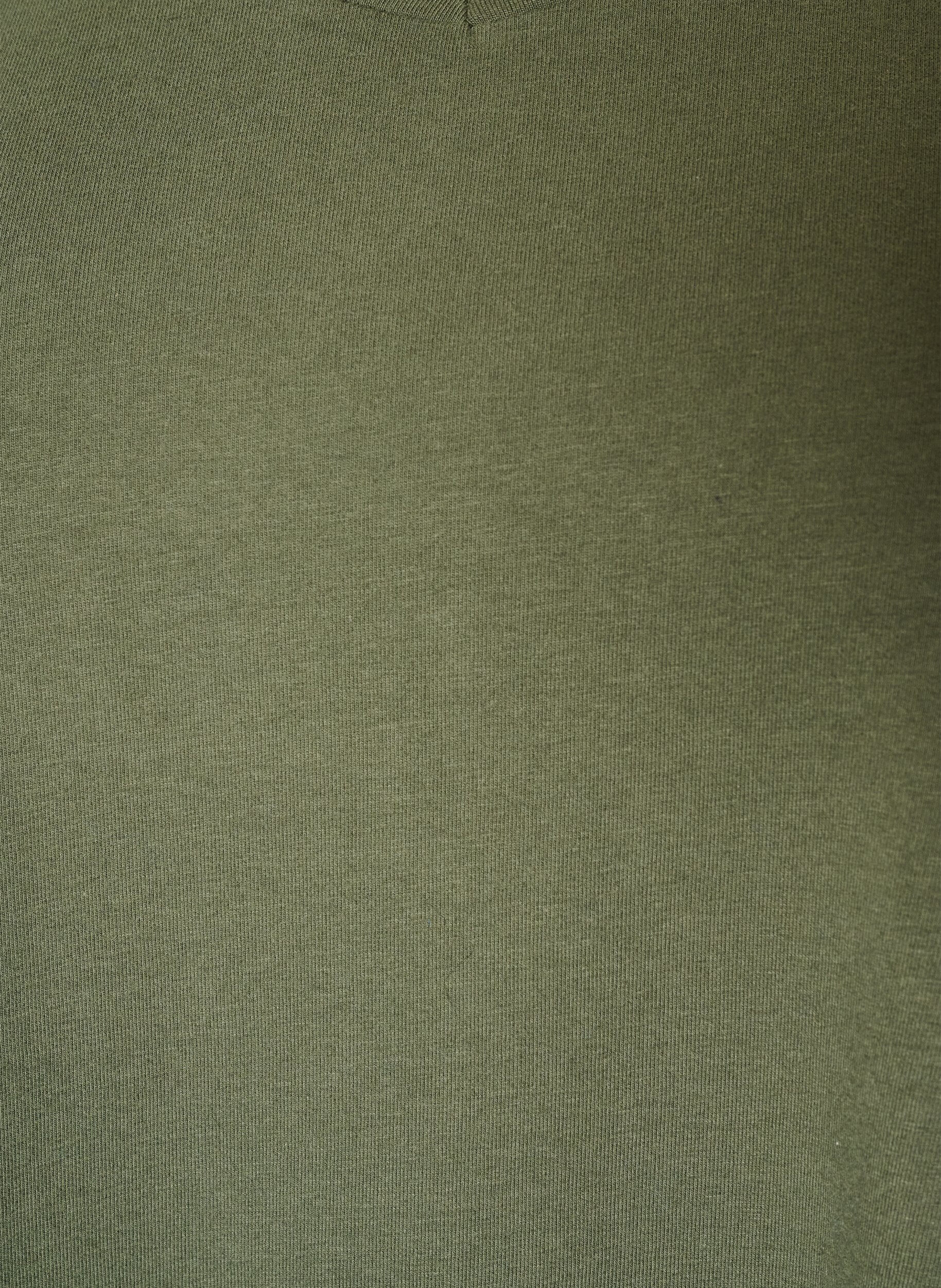ZizziUnifarbenes Basic-T-Shirt aus Baumwolle, Gr&uuml;n, Packshot image number 2