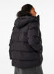 Kurze Steppjacke mit Kapuze, Schwarz, Model image number 2