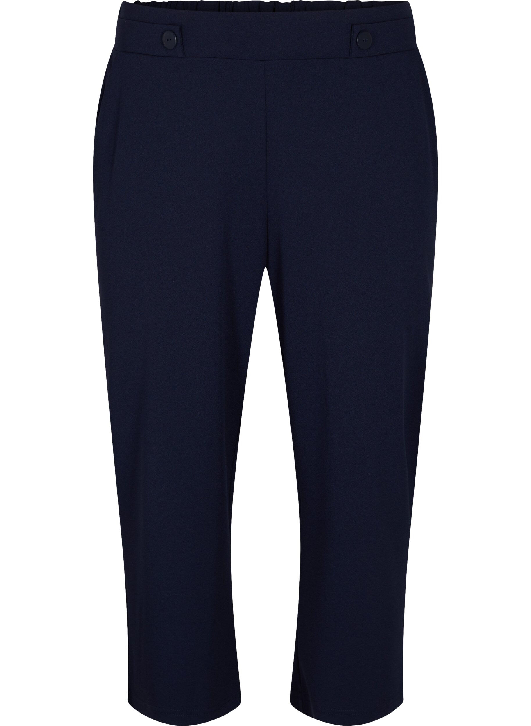 Zizzi Pantalon 7/8 &agrave; coupe ample, Bleu, Packshot image number 0