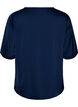 Bluse aus Satin mit ellenbogenlangen &Auml;rmeln, Blau, Packshot image number 1