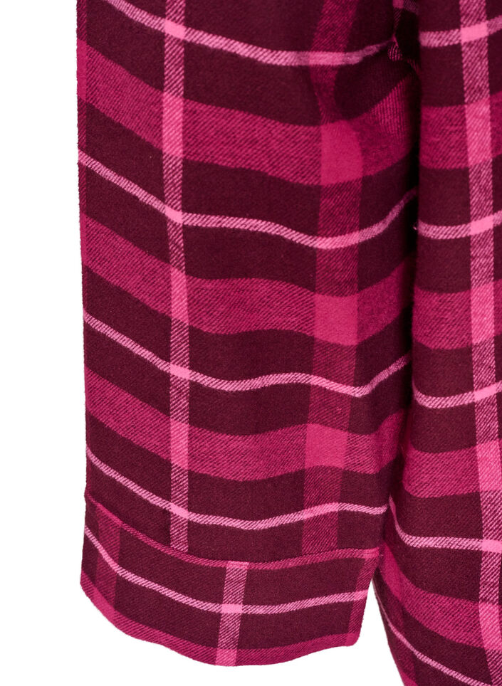 Kariertes Pyjamahemd aus Baumwolle mit langen &Auml;rmeln, Rot, Packshot image number 3