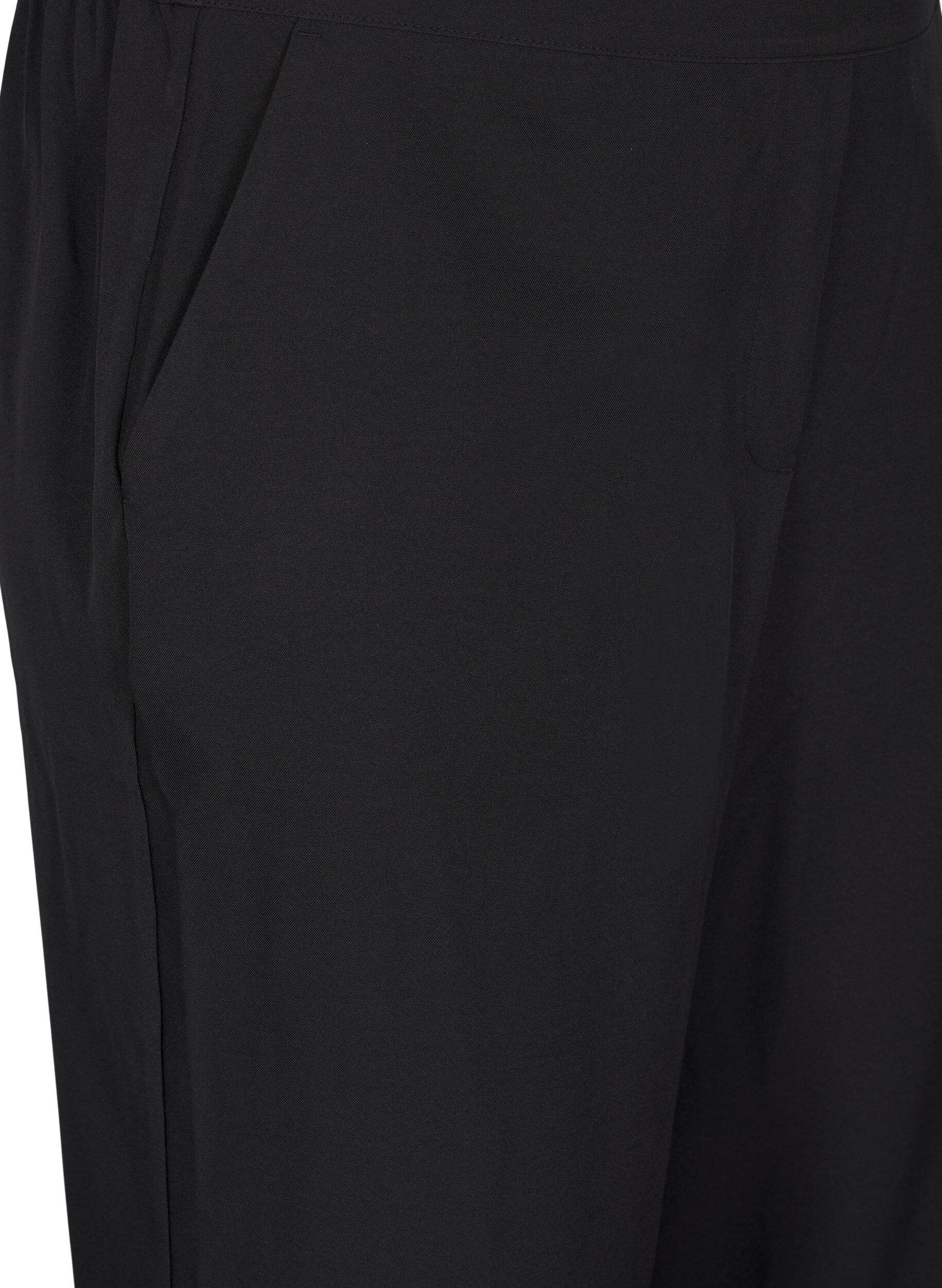 Zizzi FLASH - Pantalon large dot&eacute; de poches, Black, Packshot image number 2