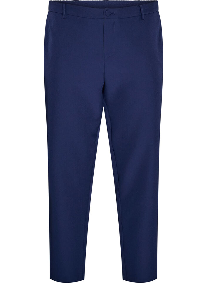 Pantalon avec poches et jambes droites, Bleu, Packshot image number 0