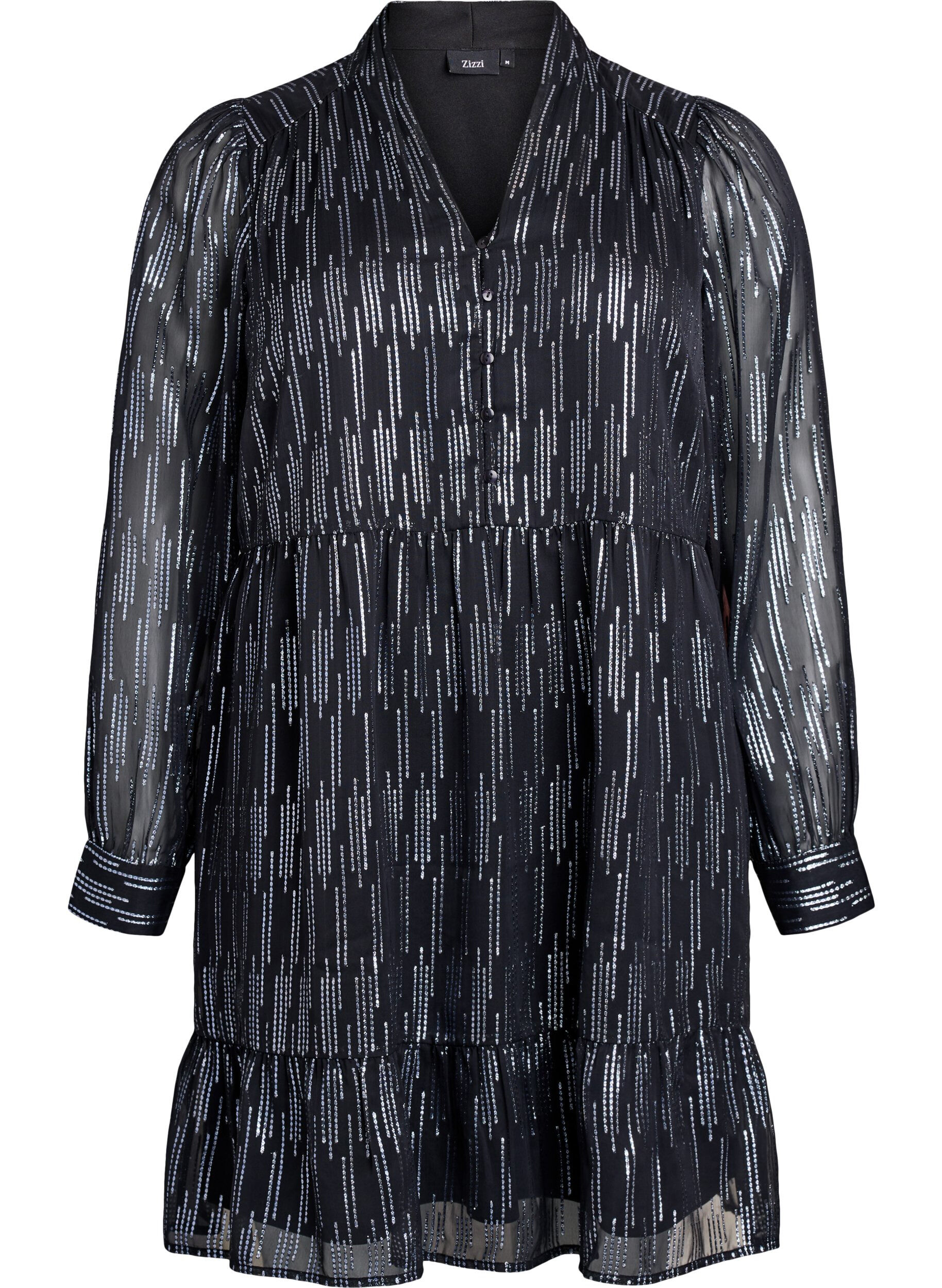 Kurzes Partykleid mit Glitzermuster