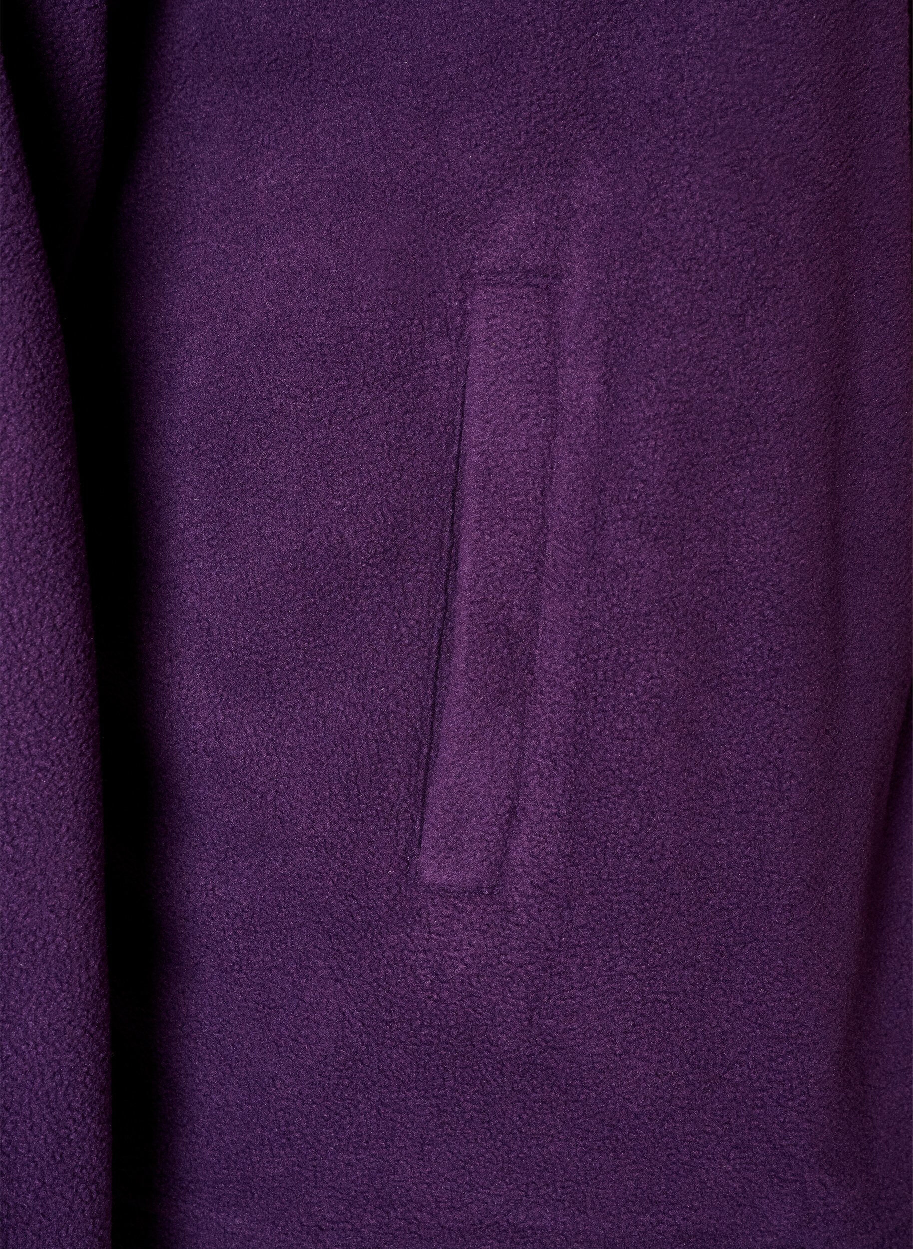 ZizziHaut en polaire avec zip et col montant, Violet, Packshot image number 3