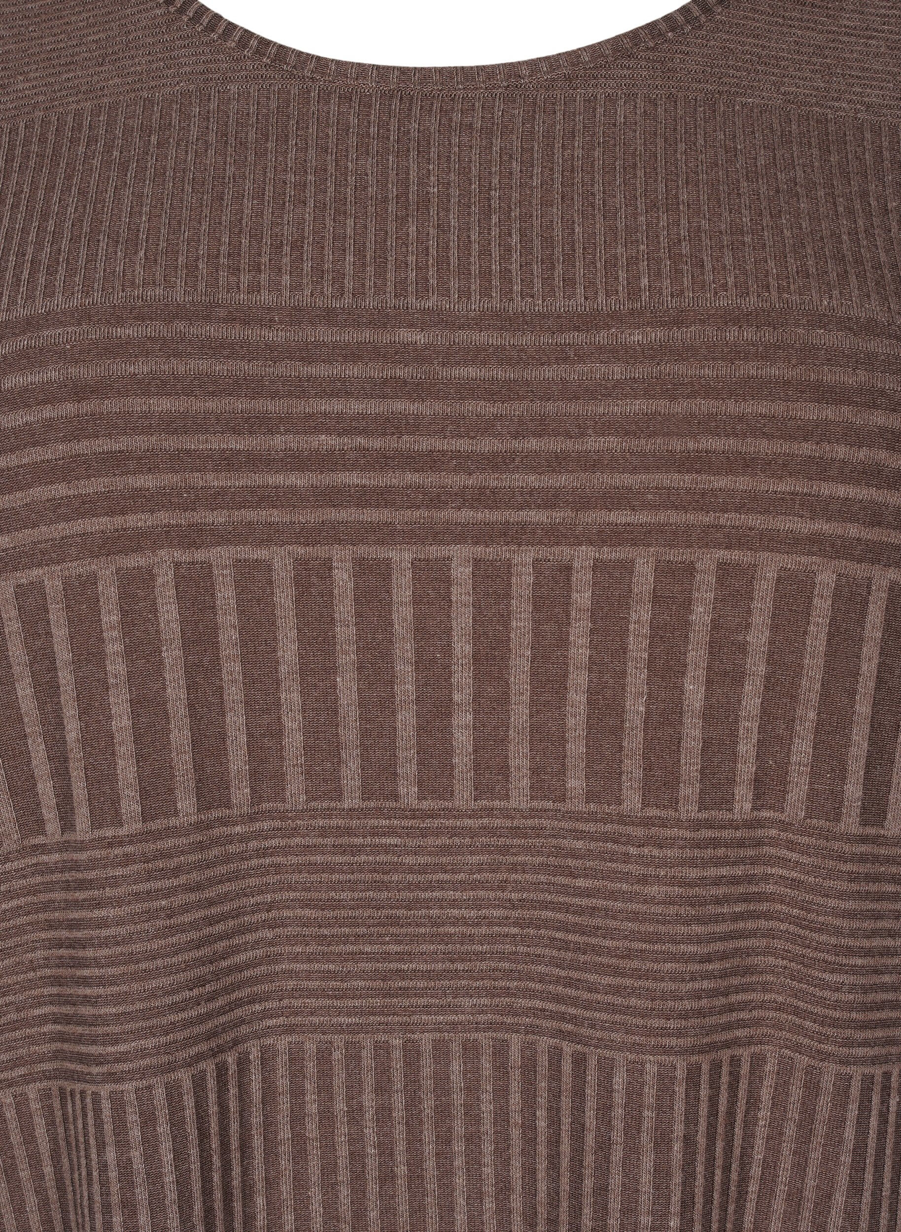 Zizzi Kleid mit 3/4-&Auml;rmeln und Streifenmuster, Ch. Martini Mel., Packshot image number 2