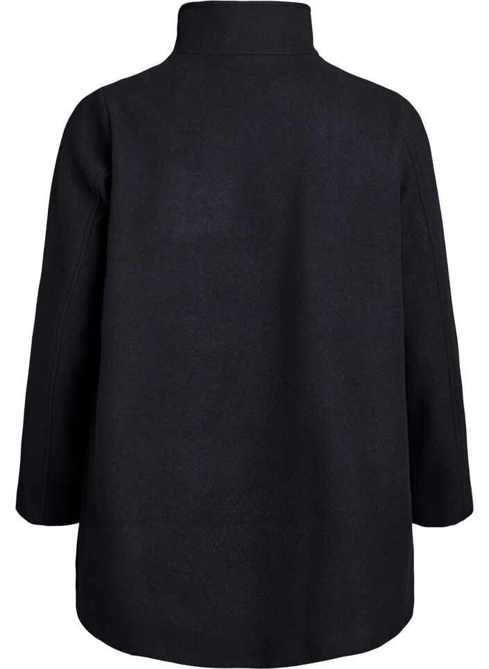 Manteau court à la coupe évasée, Noir, Packshot image number 1