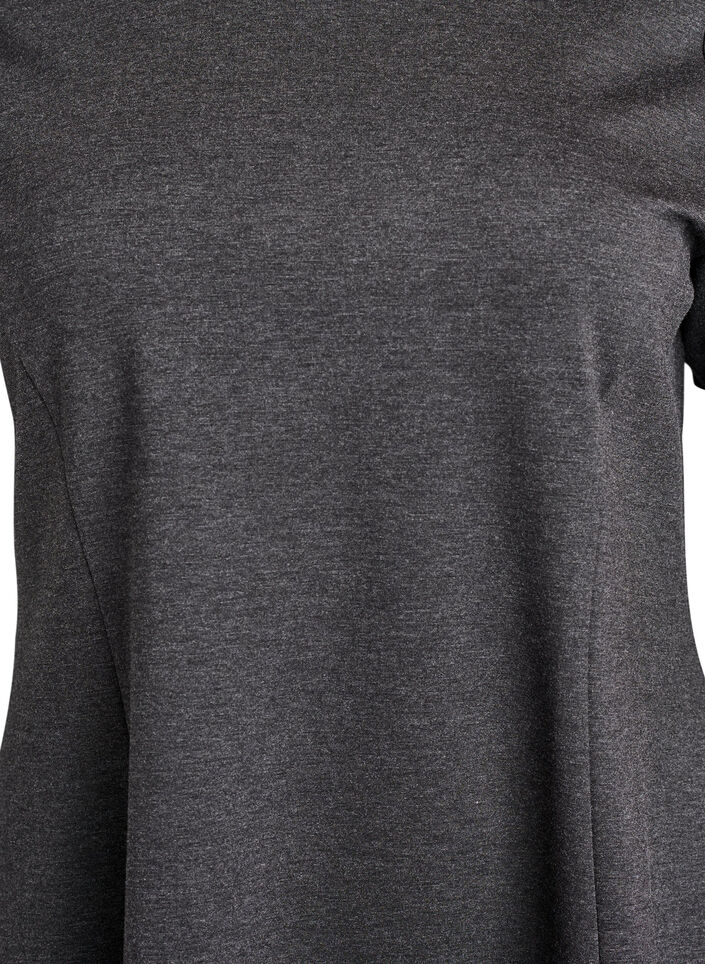 Robe courte &eacute;vas&eacute;e en jersey, Gris anthracite, Packshot image number 2